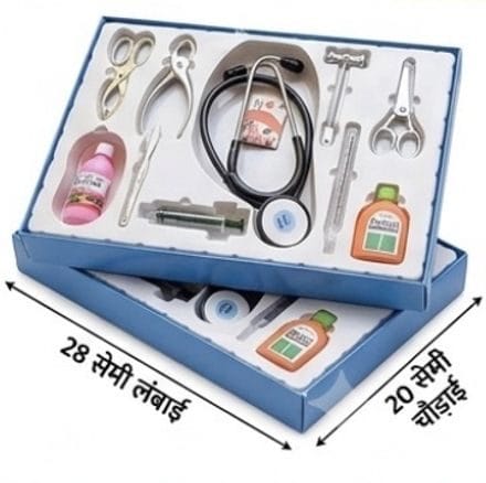 Zenex Store Doctor Play Set for Kids Pretend Play Toy Doctor Set 12 Piece Fun Role Play Game - Blue