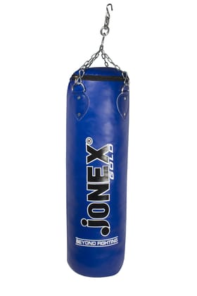 JJ Jonex Punching Bag, Boxing Bag, Karate Bag, Unfilled Boxing Kit with Hanging Chain Unfilled Boxing Kit Gold (Blue, 36")