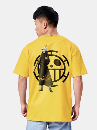 Trafalgar Law One Piece Oversized T-Shirt-Yellow / S