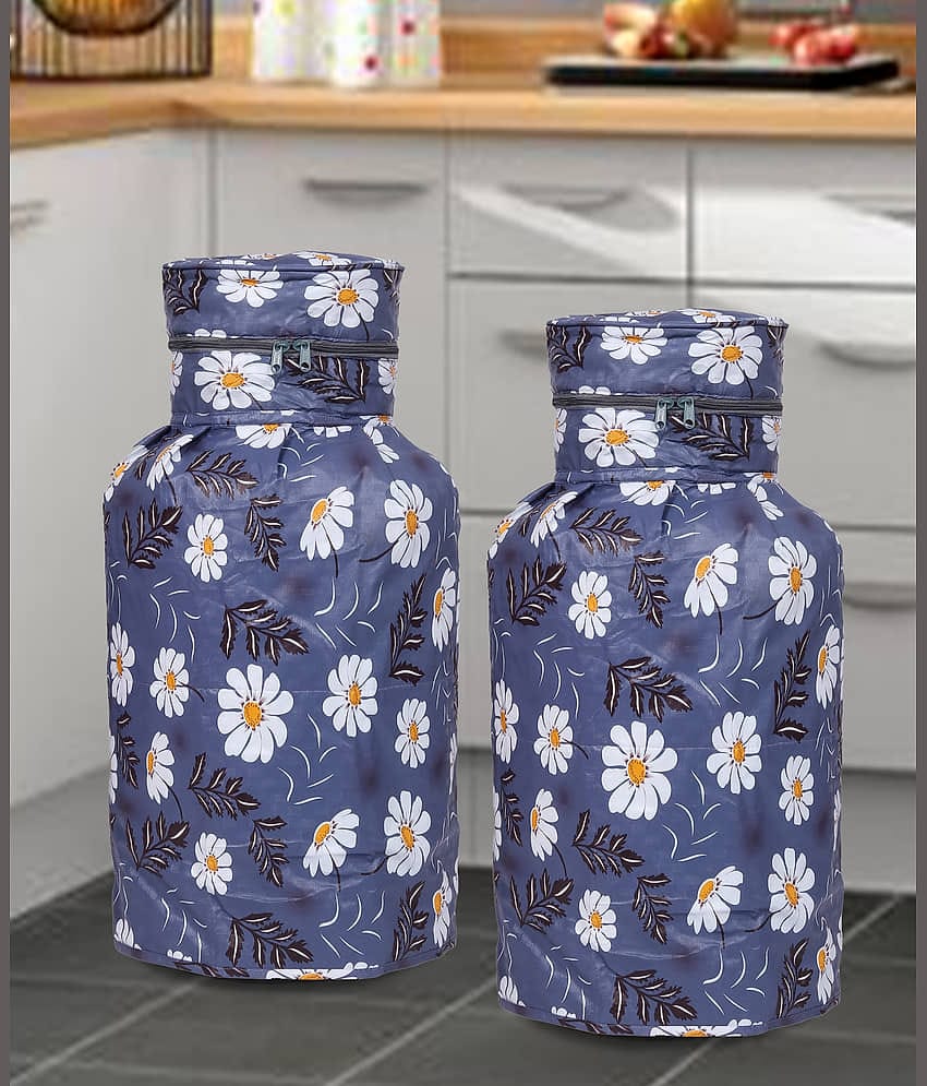 E-Retailer Set of 2 PVC Gray Cylinder Cover