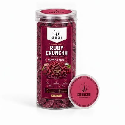 RUBY CRUNCHH BEETROOT CHIPS - 80 gm - One cylindrical container