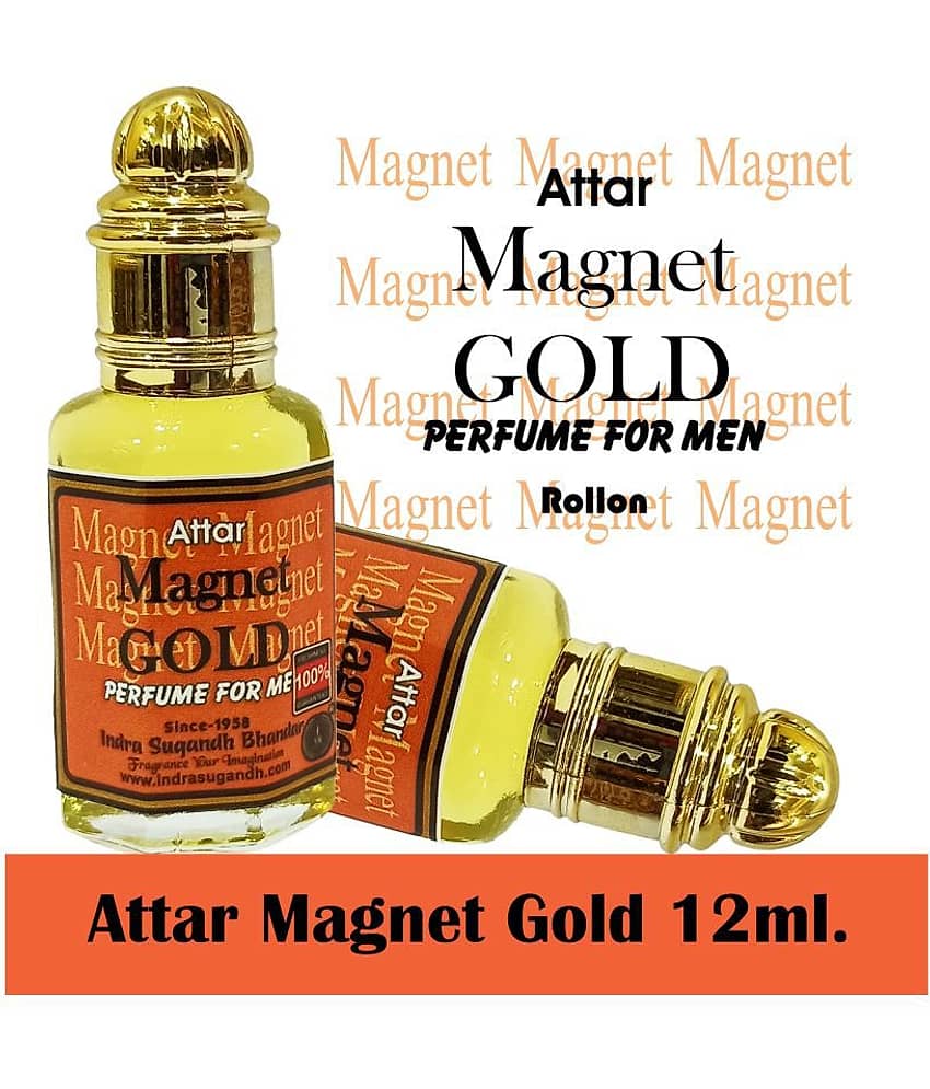 INDRA SUGANDH BHANDAR Attar For Men|Women Magnet Gold Original Magnet Perfume Like 0% Alcohal Long Lasting Fragrance 12ml Rollon Pack