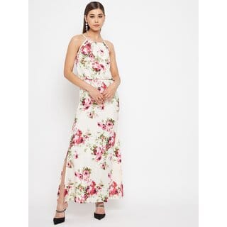 Purys Women White Fit & Flare Dress