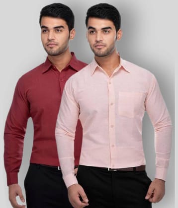 DESHBANDHU DBK - Multicolor Cotton Regular Fit Men's Formal Shirt (Pack of 2)