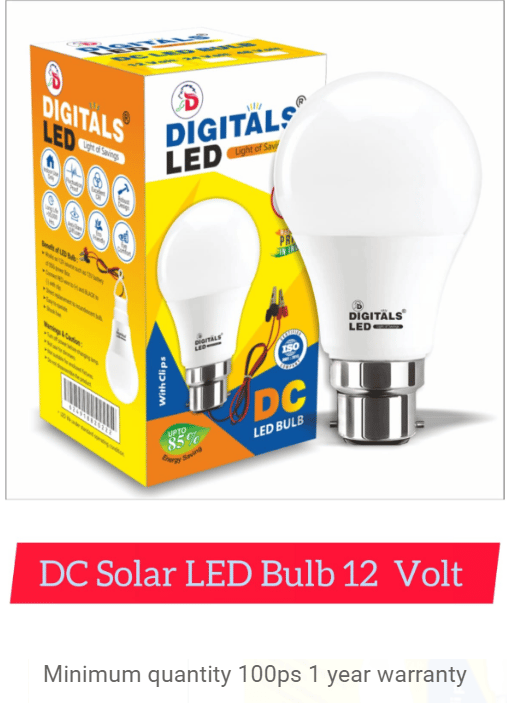 9 wat 12 volt solar LED bulb