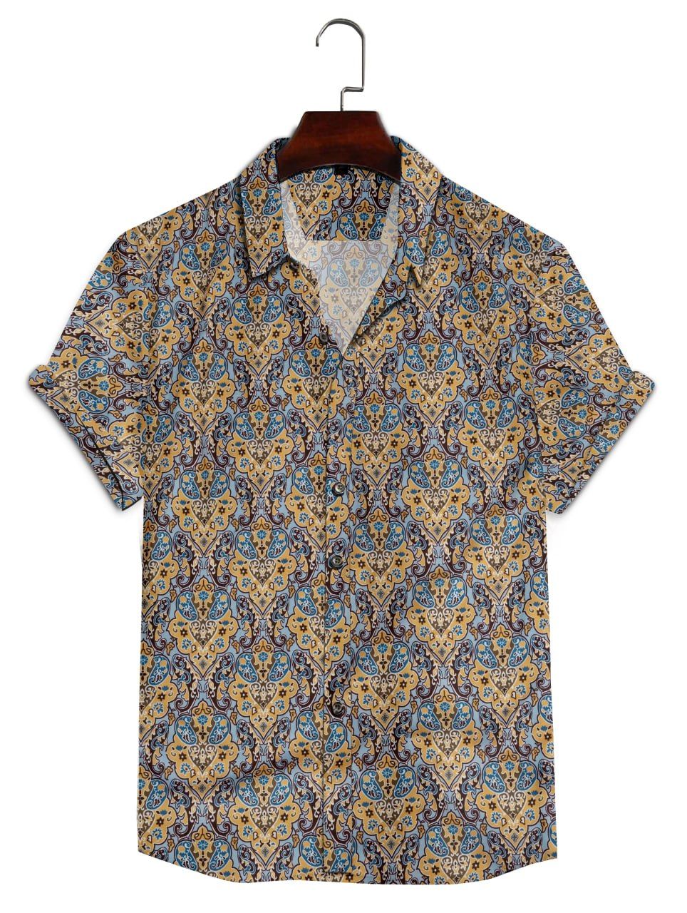 Chic and Classy Design Printed Men's Wear Magic Cotton Shirt by GlamaStitch-M