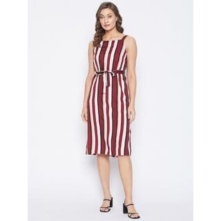 Purys Women Maroon Sheath Dress