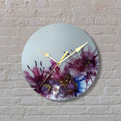 Alcohol Ink Art on Acrylic Clock DIY Kit by Penkraft