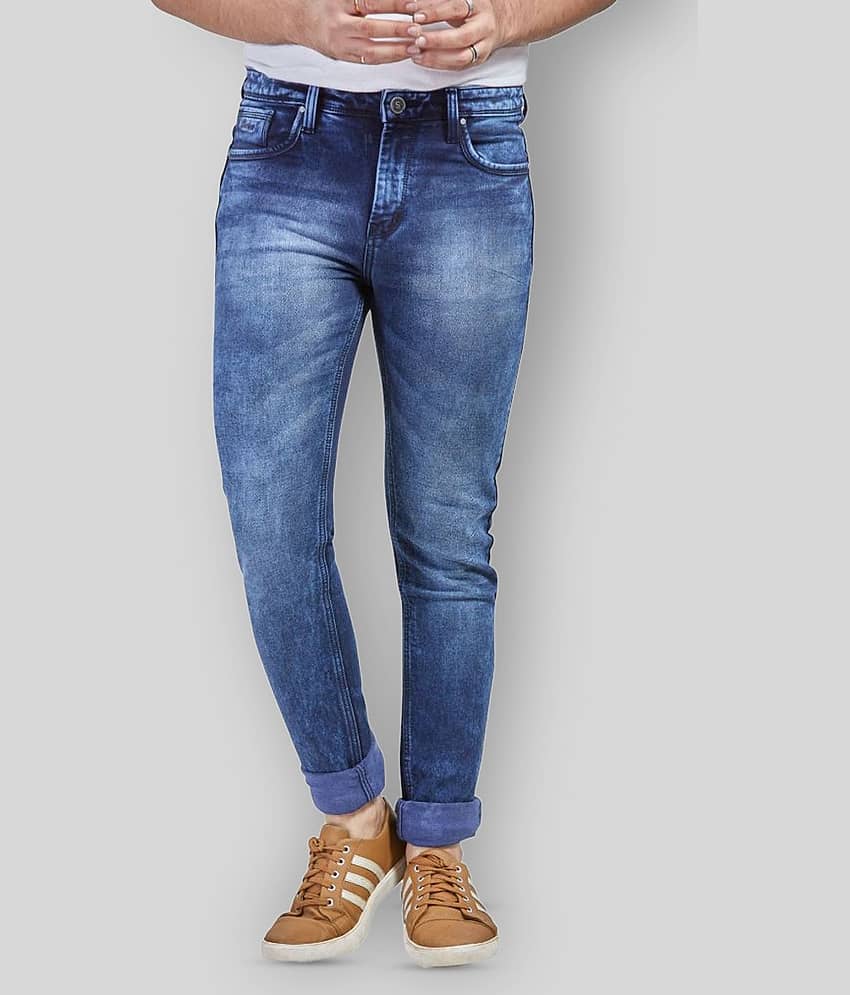 HJ HASASI - Blue Cotton Blend Slim Fit Men's Jeans ( Pack of 1 )