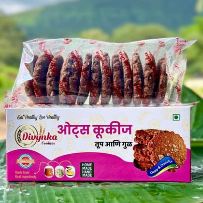 Oats Cookies with Ghee & Jaggery