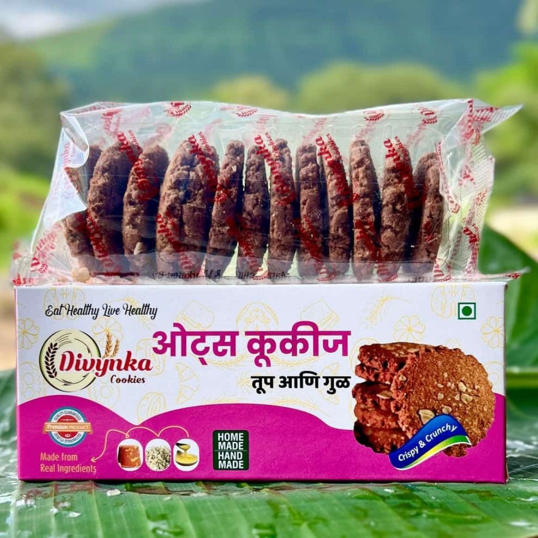 Oats Cookies with Ghee & Jaggery