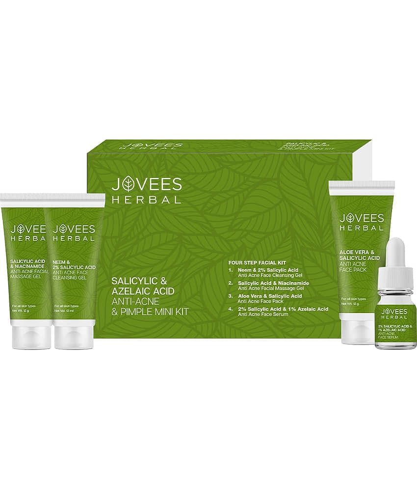 Jovees Herbal Salicylic & Azelaic Acid Anti-Acne & Pimple Mini Facial Kit For Oily 41g (Pack of 1)