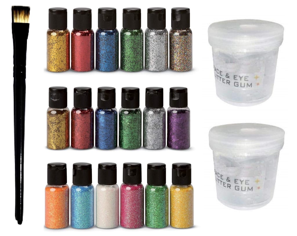 Elecsera Dusty Glitter Eye-shadow for Girls / Women with 2 Glitter Gum with Eyeshadow Brush () - Makeup - Sets and Kits | Buy online on ZillyBuy