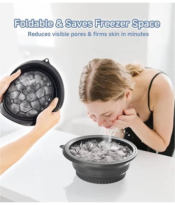 Face Ice Bath Bowl Silicone Ice Facial Mold for Skin Care Therapy, Reusable Ice Plunge Bowl for Face Cooling, Pore Tightening and Puffiness Reduction Beauty Tool