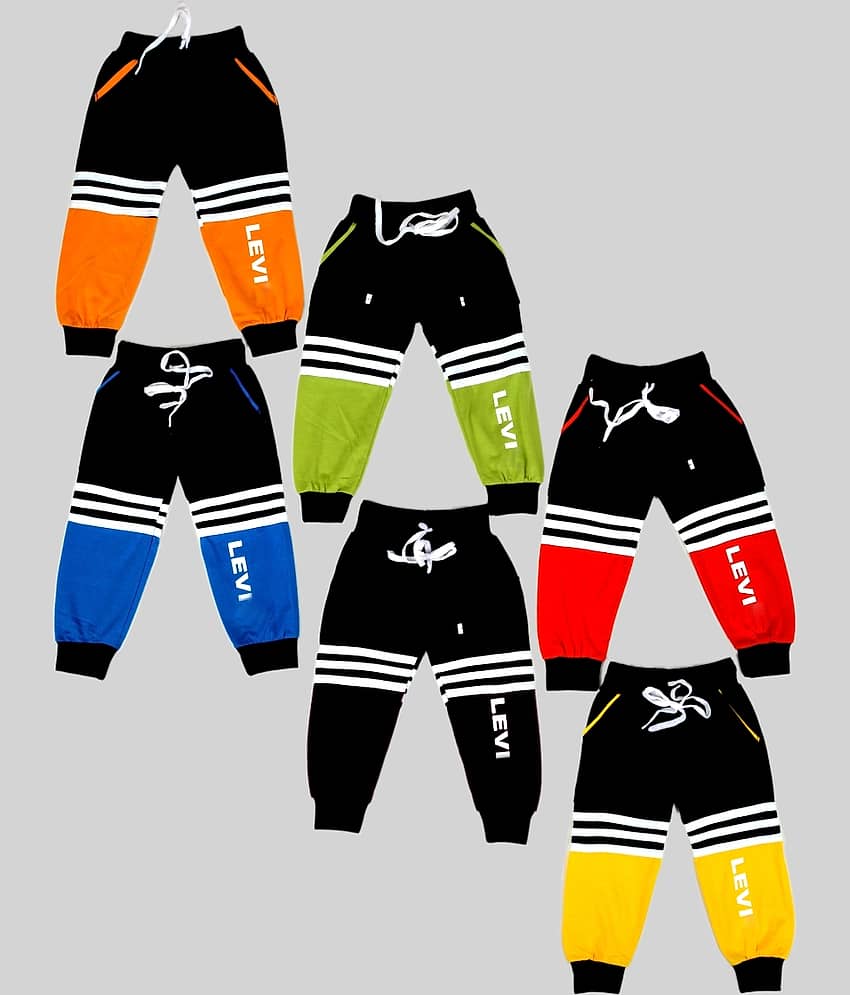 DIAMOND EXPORTER Pack of 6 Boys Cotton Blend Trackpant ( Multi Color )