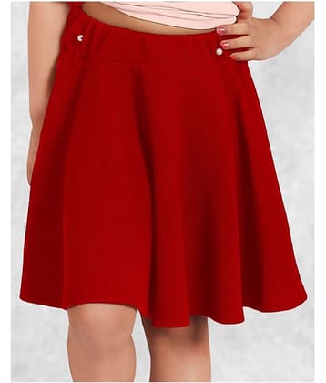 Addyvero Pack of 1 Girls Cotton Blend Skater ( Red )