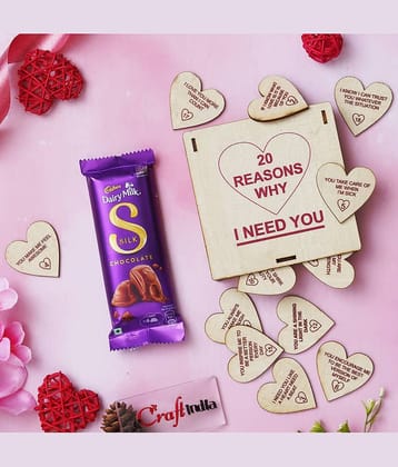 eCraftIndia 20 Reasons Why I Need You & Dairy Milk Chocolate Assorted Gifts -300 gm