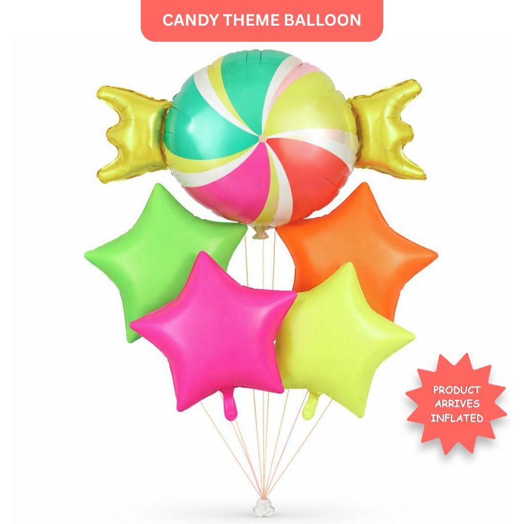 Candy Theme Foil Balloons - 5PC - Party and Festive Needs | Buy online on ZillyBuy