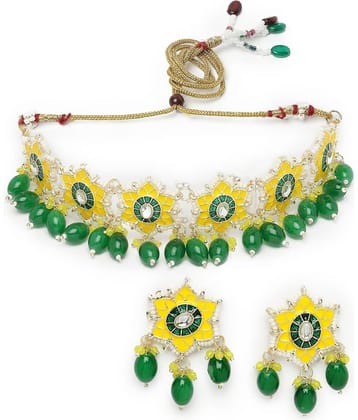 Studio Sukkhi - Yellow Alloy Necklace Set ( Pack of 1 )