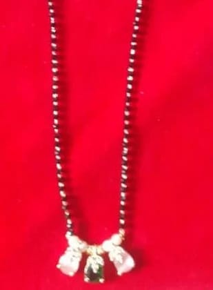 Elegant Black Bead Chain Necklace