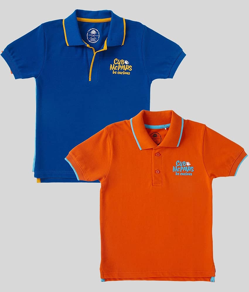 Cub Mcpaws - Multicolor Cotton Boy's Polo T-Shirt ( Pack of 2 )