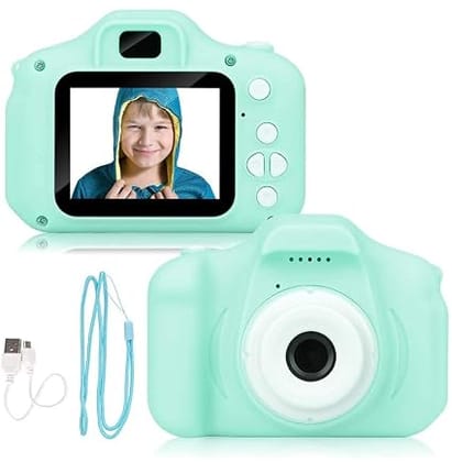 CADDLE & TOES Digital Camera for 4+ to 15 Year Old Kids Boys/Girls, Kids Digital Camera, Children Digital Video Toddler Camera, Christmas Birthday Gift for Boys Age 4+ 5 6 7 8 9 (Aque Green) CADDLE & TOES Digital Camera for 4+ to 15 Year Old Kids Boys/Gi