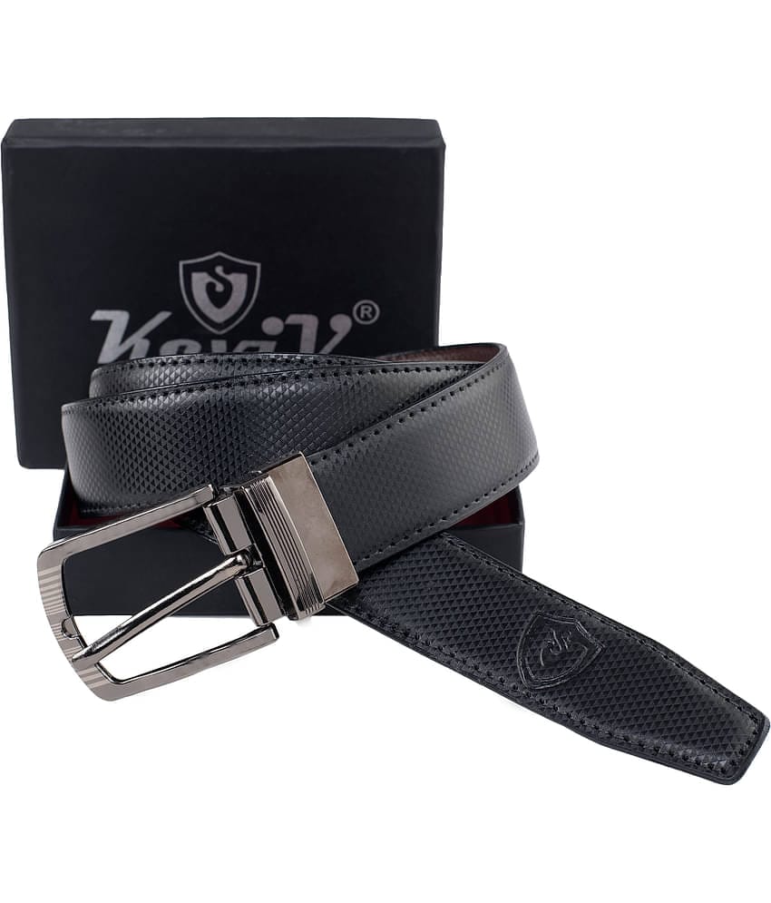 Keviv Black Leather Formal Belt