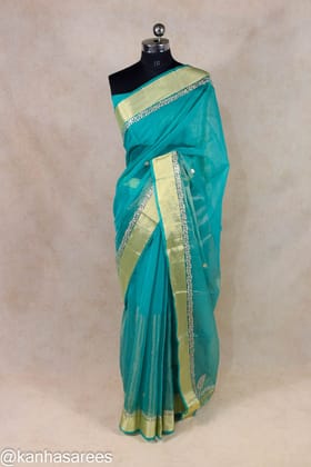 Kota Doria Fancy Saree with Intricate Pitan Work | Rajasthani Special Designer Saree