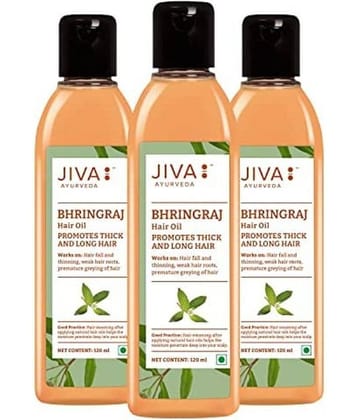 Jiva Ayurveda Bhringraj Oil Hair Growth -120 ml ( Pack of 3 )
