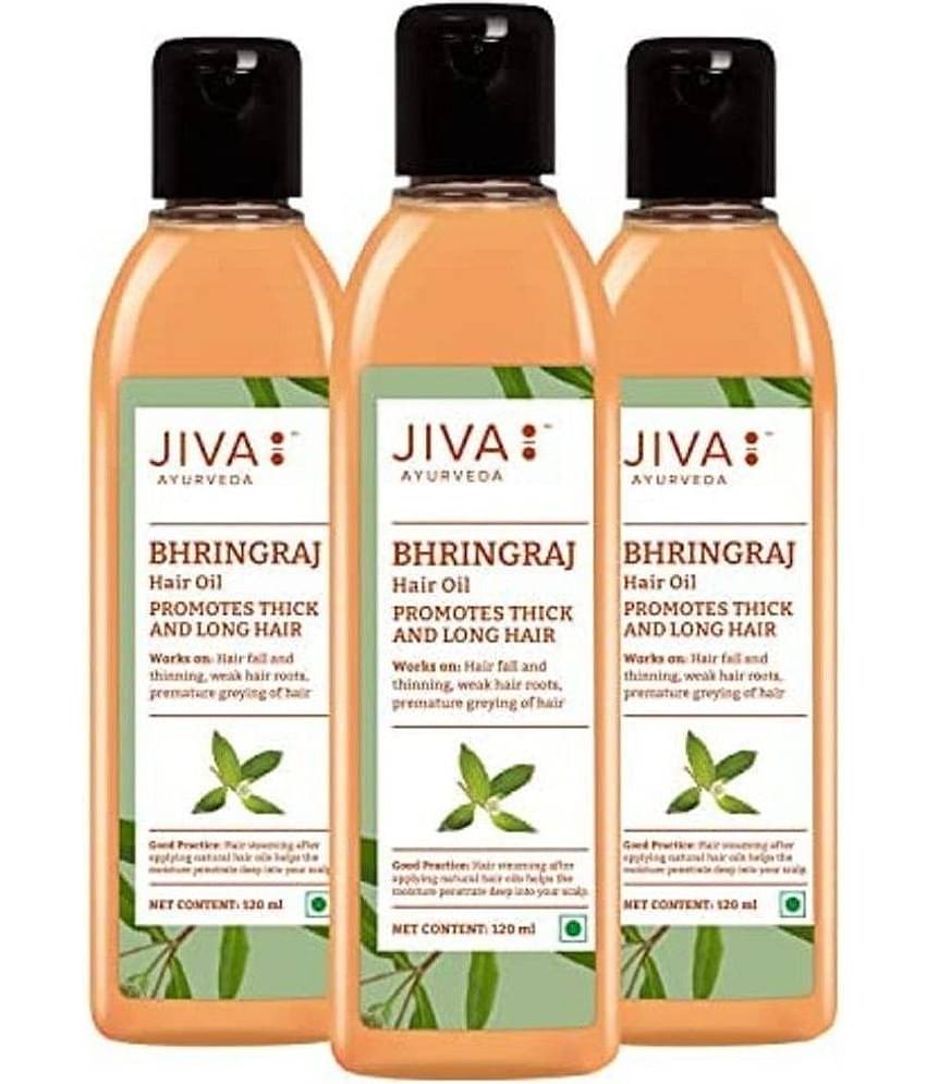 Jiva Ayurveda Bhringraj Oil Hair Growth -120 ml ( Pack of 3 )