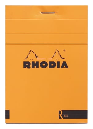 Rhodia Basics "Le R" Line Ruled Notepad - No. 12-Orange / Lined / No. 12