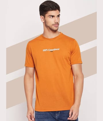 UBX Cotton Blend Regular Fit Printed Half Sleeves Men's Round T-Shirt - White ( Pack of 1 )