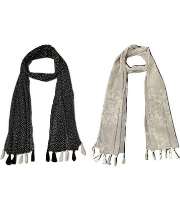 stolevilla Multi Printed Poly Cotton Yarn Stoles ( Pack of 2 )