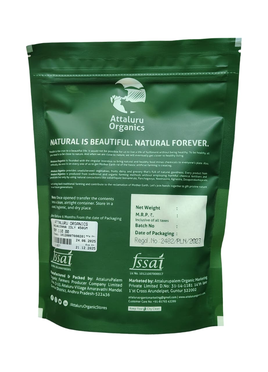 Attaluru Organics Green Jowar Idly Rawa