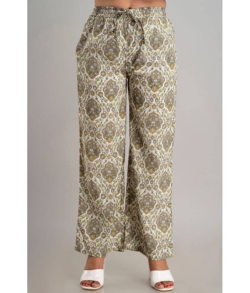 MAUKA - Multicolor Rayon Straight Women's Palazzos ( Pack of 1 )