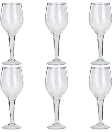 Somil Stylish Glass Glass Wine Glasses 200 ml ( Pack of 6 )