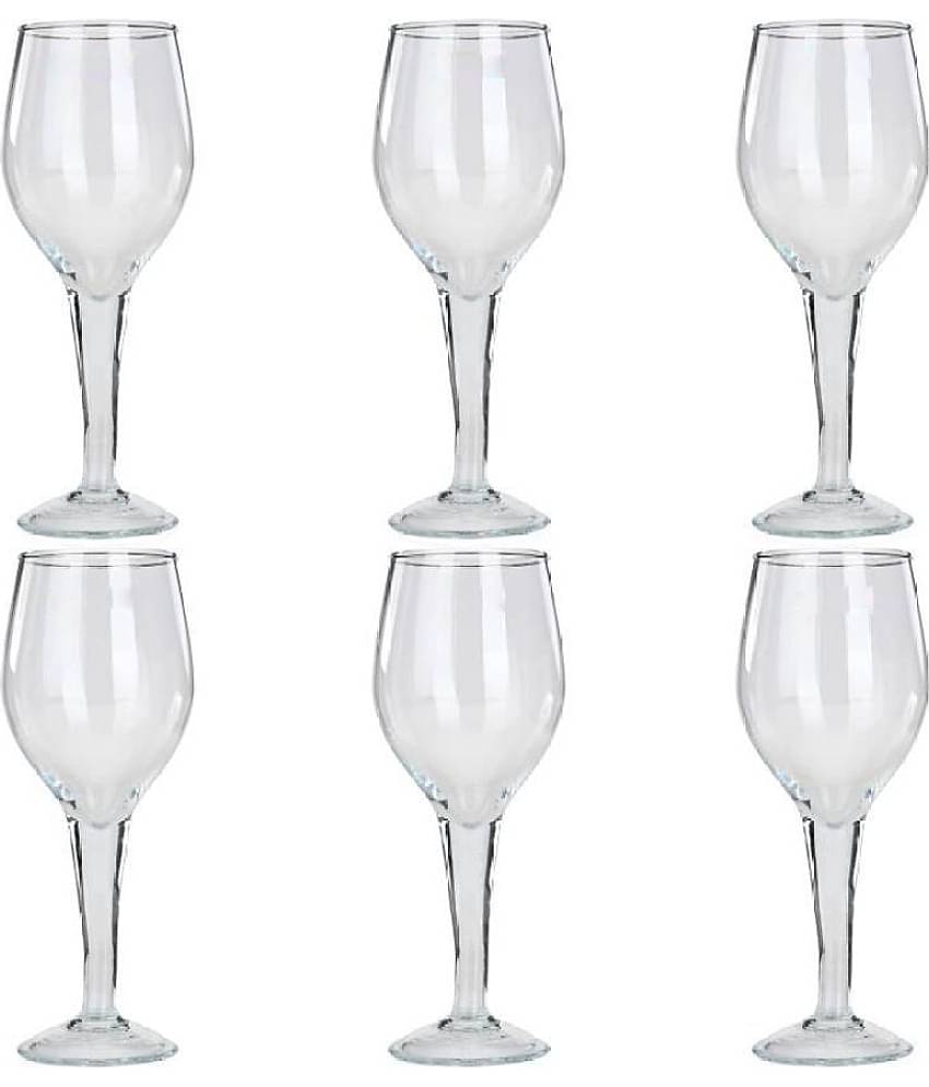 Somil Stylish Glass Glass Wine Glasses 200 ml ( Pack of 6 )