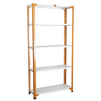 Mil-Nil Prime CRC Sheet 5 Shelf Slotted Angle Rack for Storage Multipurpose