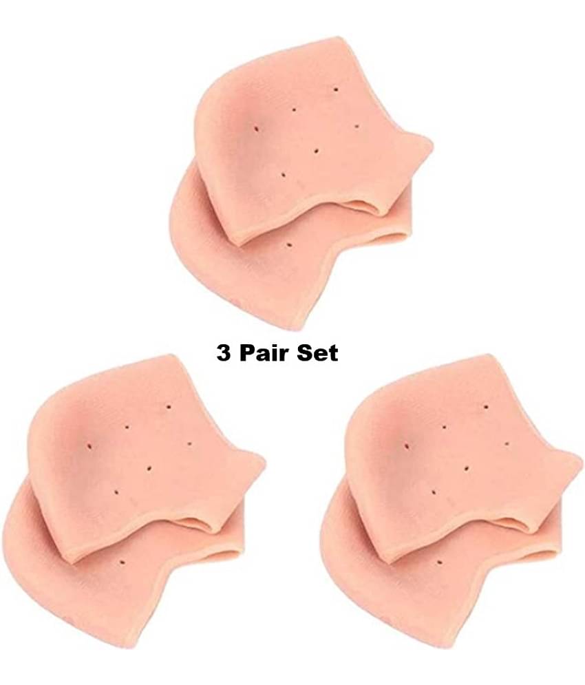 eBuyEnjoy™ Silicone Anti Heel Crack Moisturizing Socks Silicone Heel Socks 3 Pair Free Size