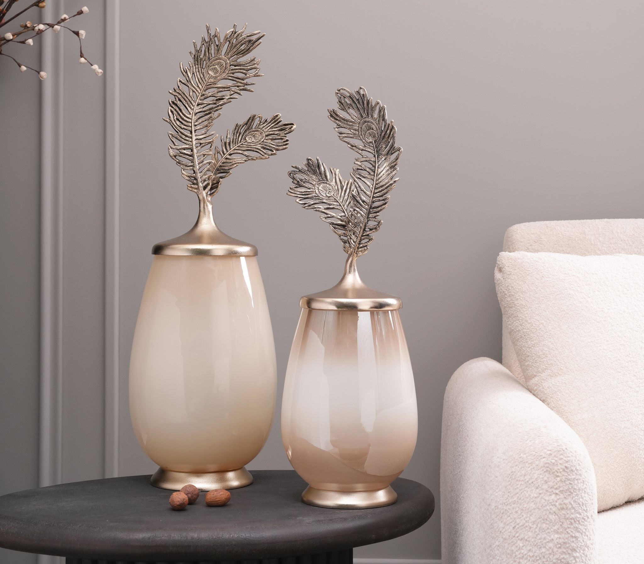 FEATHERED FLAME JAR-Small