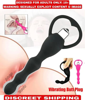 Vibrating Anal Beads - Flexible Silicone Anal Sex Toy Bulet Vibrator for Men, Women and Couples By KAMAHOUSE