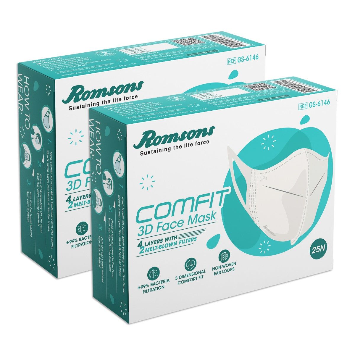 Comfit 3D Face Mask White