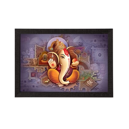 Lord Ganesha Satin Matt Texture UV Art Painting