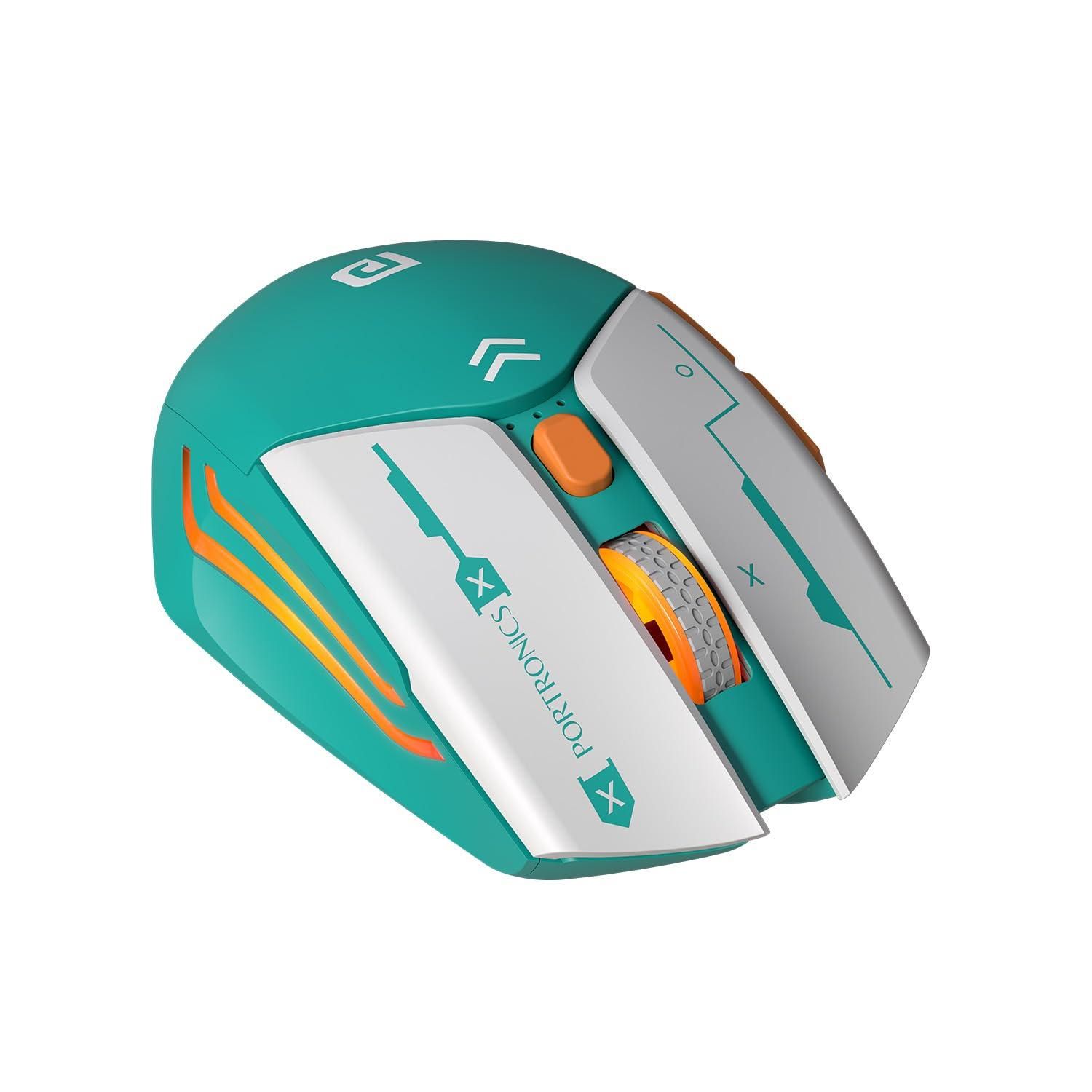 Portronics Vader Max Wireless Rechargeable Mouse (Green)