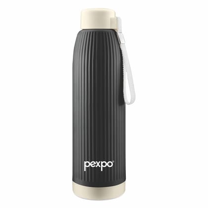 PEXPO 700 ml PU Insulated 4 Hours Warm & Cold School Kids Bottle (White, Easy Grip, Pack of 1)