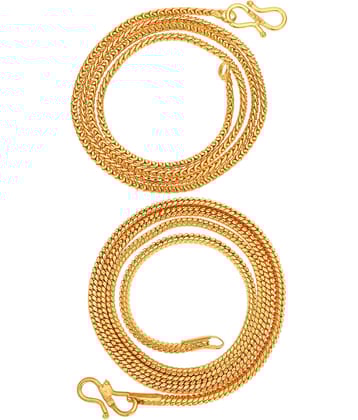 AanyaCentric Combo of 2 Gold Plated 22inches Long Fashion Chain