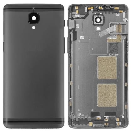 Battery Back Door Panel Housing Body for Oneplus 3T with Power Volume , Audio Control Buttons and Sim Card tray Graphite Grey