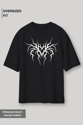 Heart - Oversized T-Shirt-XS