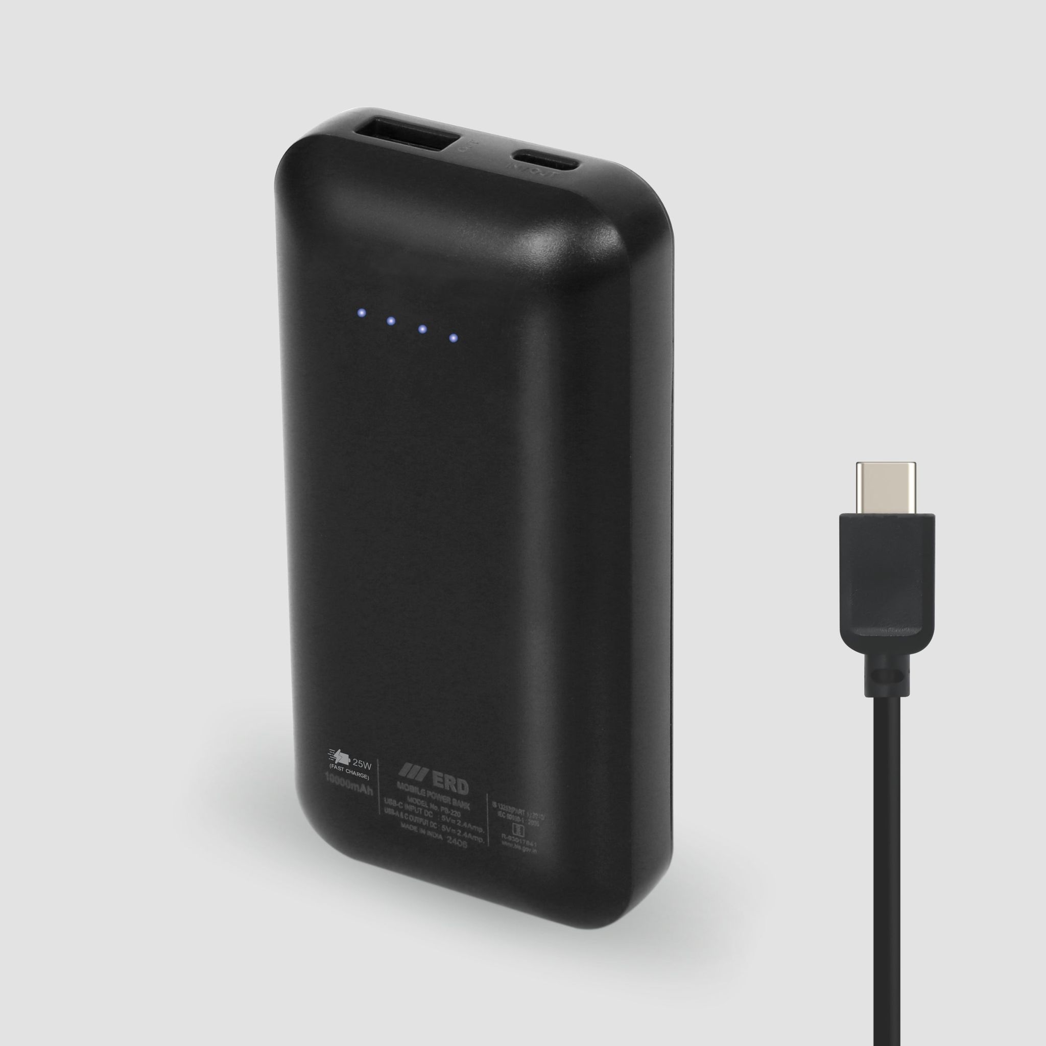 ERD PB-120 Power Bank 10000 mAh (25W)-Black