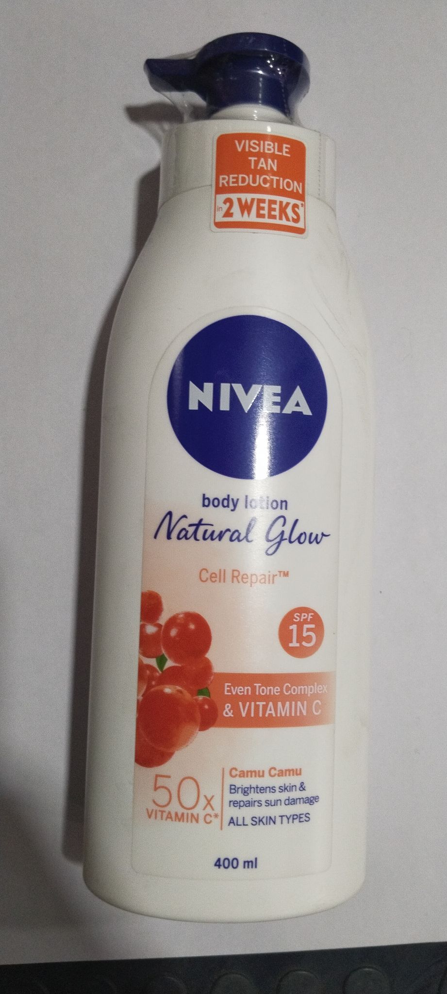 Nivea Body lotion Natural glow Cell repair Spf 15 & vitamin c 